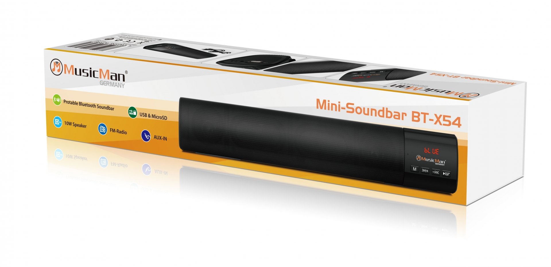 Mini Soundbar Bluetooth V5.1, BT-X54 MUSICMAN - immagine 2