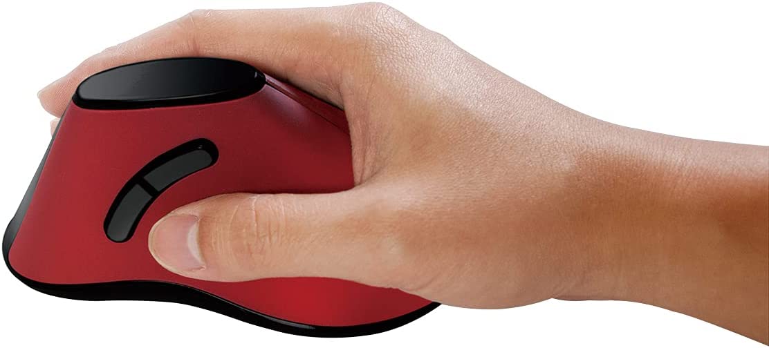 Mouse Verticale Ottico Ergonomico Wireless 1200dpi Rosso LOGILINK - immagine 2