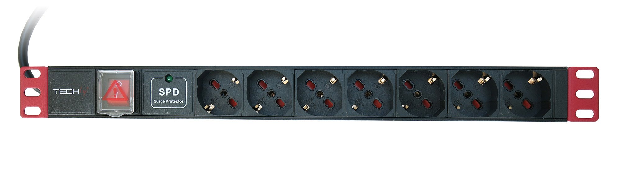 Multipresa da Rack 19'' 7 Posti con limitatore da sovratensioni TECHLY PROFESSIONAL - immagine 2