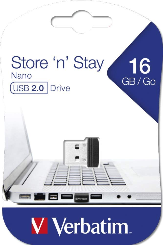 NANO Memoria USB 16GB Nero VERBATIM - immagine 2