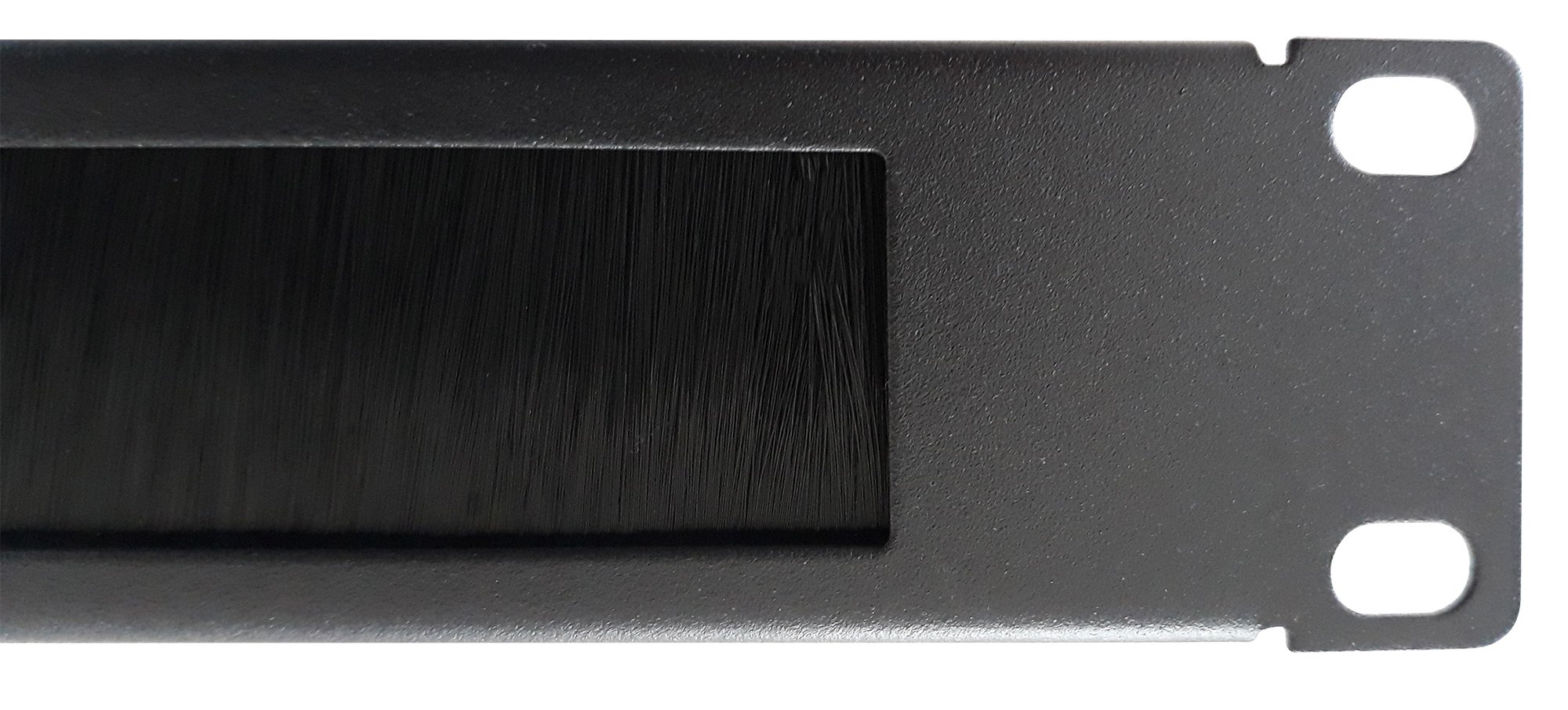 Pannello Passacavi 1U Forato con Spazzola Nero TECHLY PROFESSIONAL - immagine 2