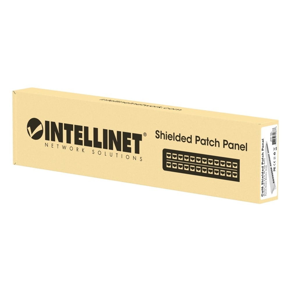 Pannello Patch 24 posti 19'' 0.5U Cat6 FTP Nero INTELLINET - immagine 2