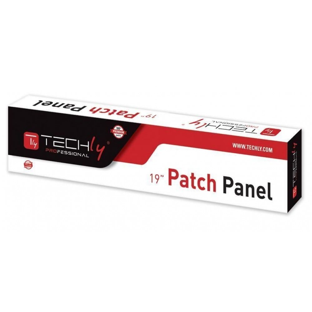 Pannello Patch UTP 24 Posti RJ45 Cat.6 con barra gestione cavi TECHLY PROFESSIONAL - immagine 2