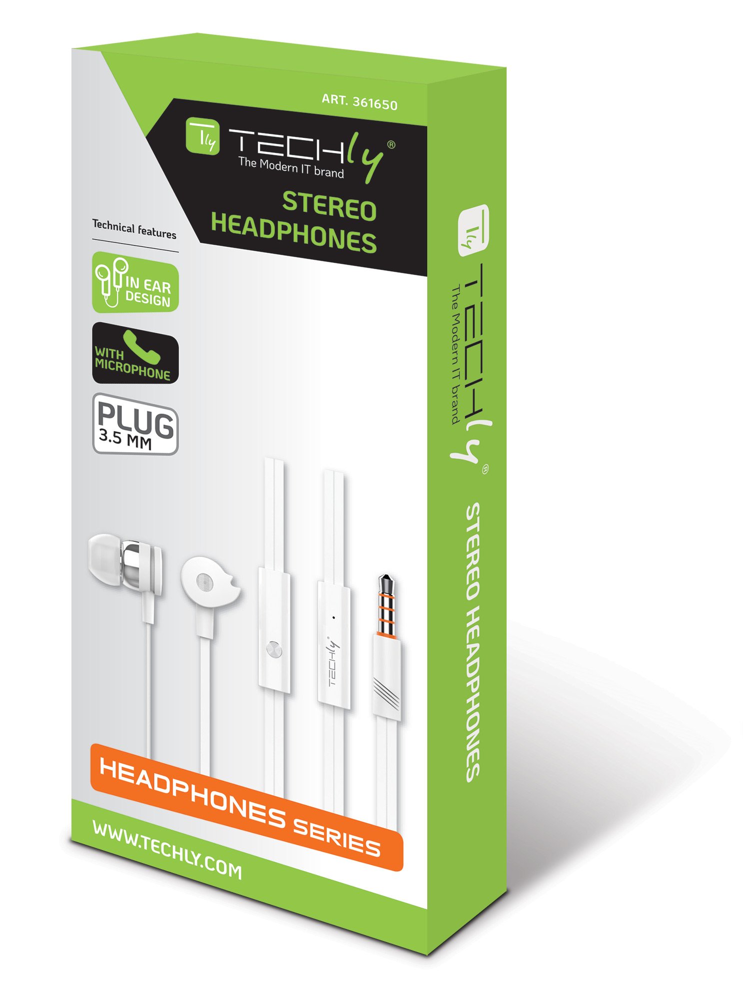 Auricolari Stereo In-Ear con Microfono Bianchi TECHLY