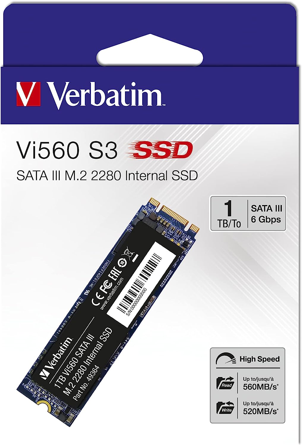 SSD Vi560 Internal SATA III M.2 1TB VERBATIM - immagine 2