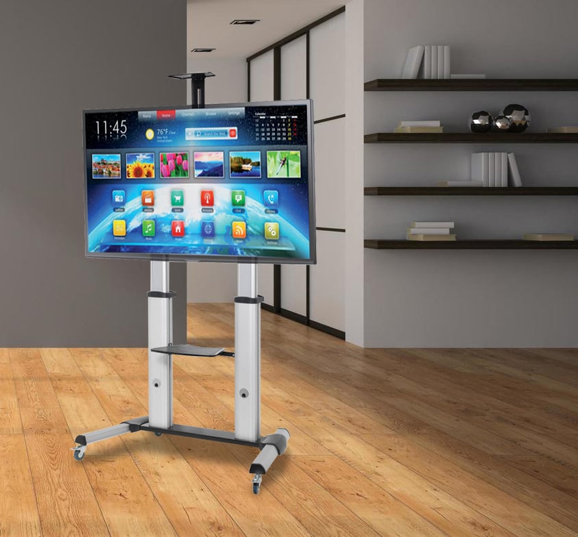 Supporto mobile da pavimento per TV Ultra larghe 60-100'' TECHLY - immagine 2