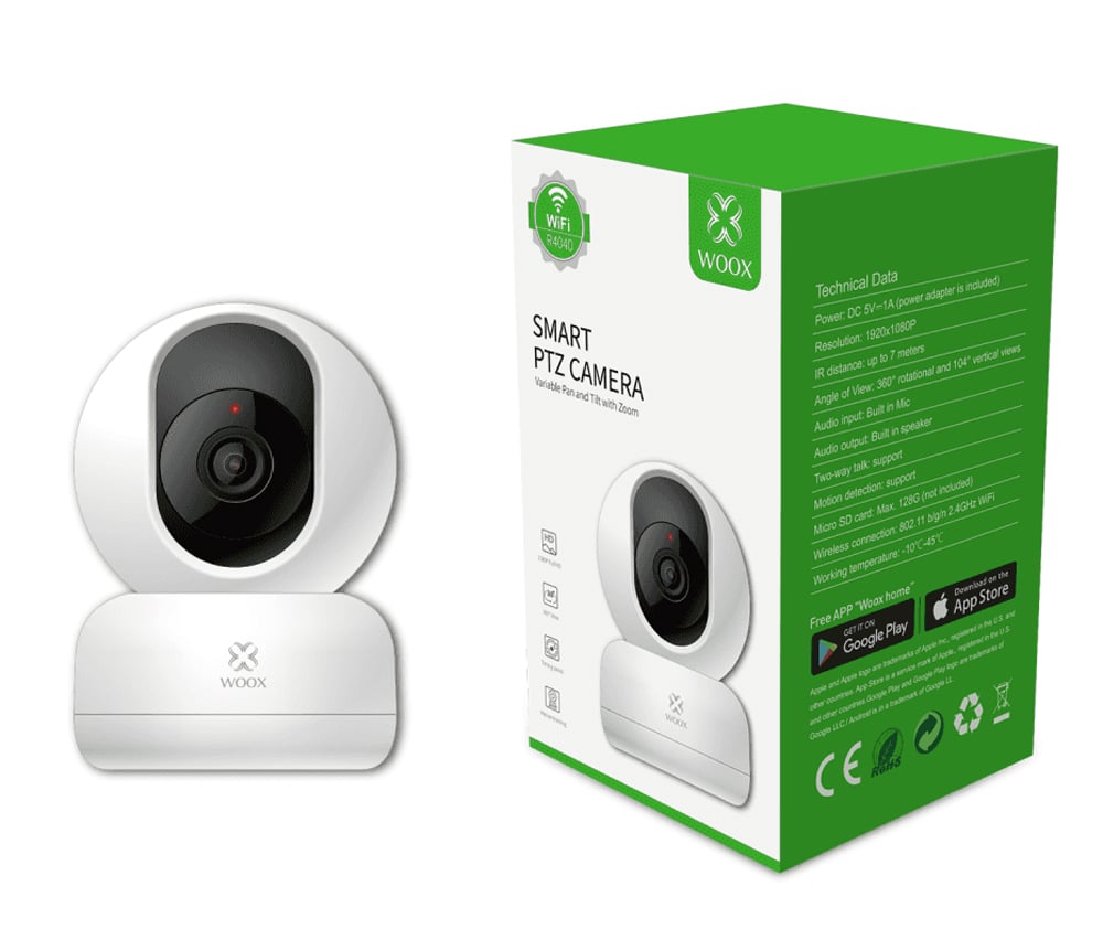 Telecamera WiFi Smart da interno PTZ HD 360°, R4040 WOOX - immagine 2