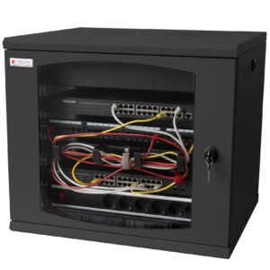 Armadio Rack 19'' a muro 13 unità sezione unica prof. 500mm Nero TECHLY PROFESSIONAL