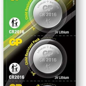 Blister 5 Batterie Litio a Bottone CR2016 GP BATTERIES