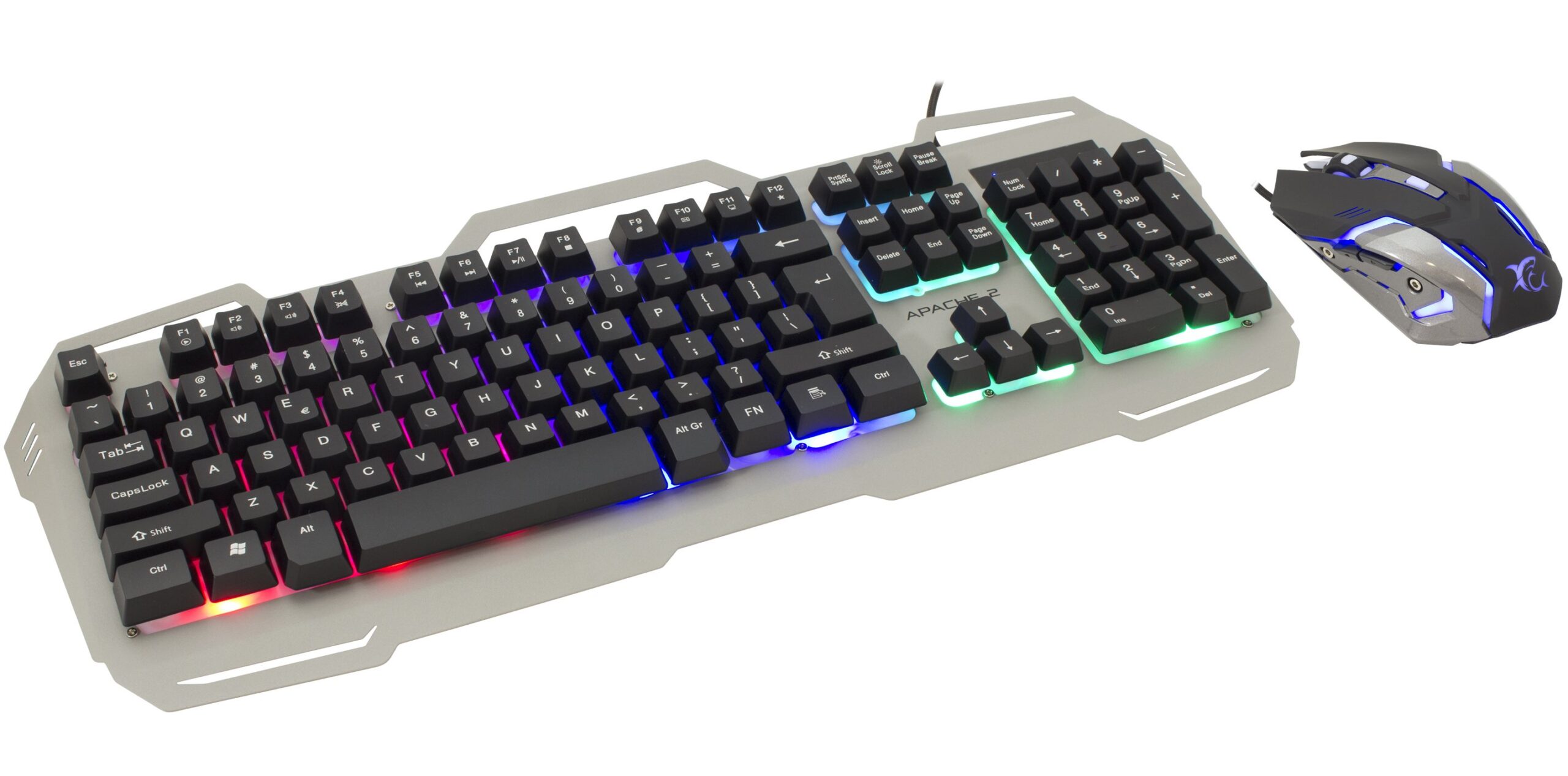 Kit Gaming combo Mouse e Tastiera APACHE 2 WHITE SHARK - immagine 3
