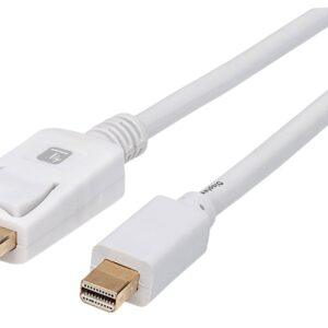 Cavo Mini DisplayPort Maschio a DisplayPort Maschio 4K 60Hz 2m Bianco TECHLY