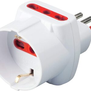 Adattatore Triplo Spina 2P+T Presa Bipasso 2P+T con Schuko ROSI