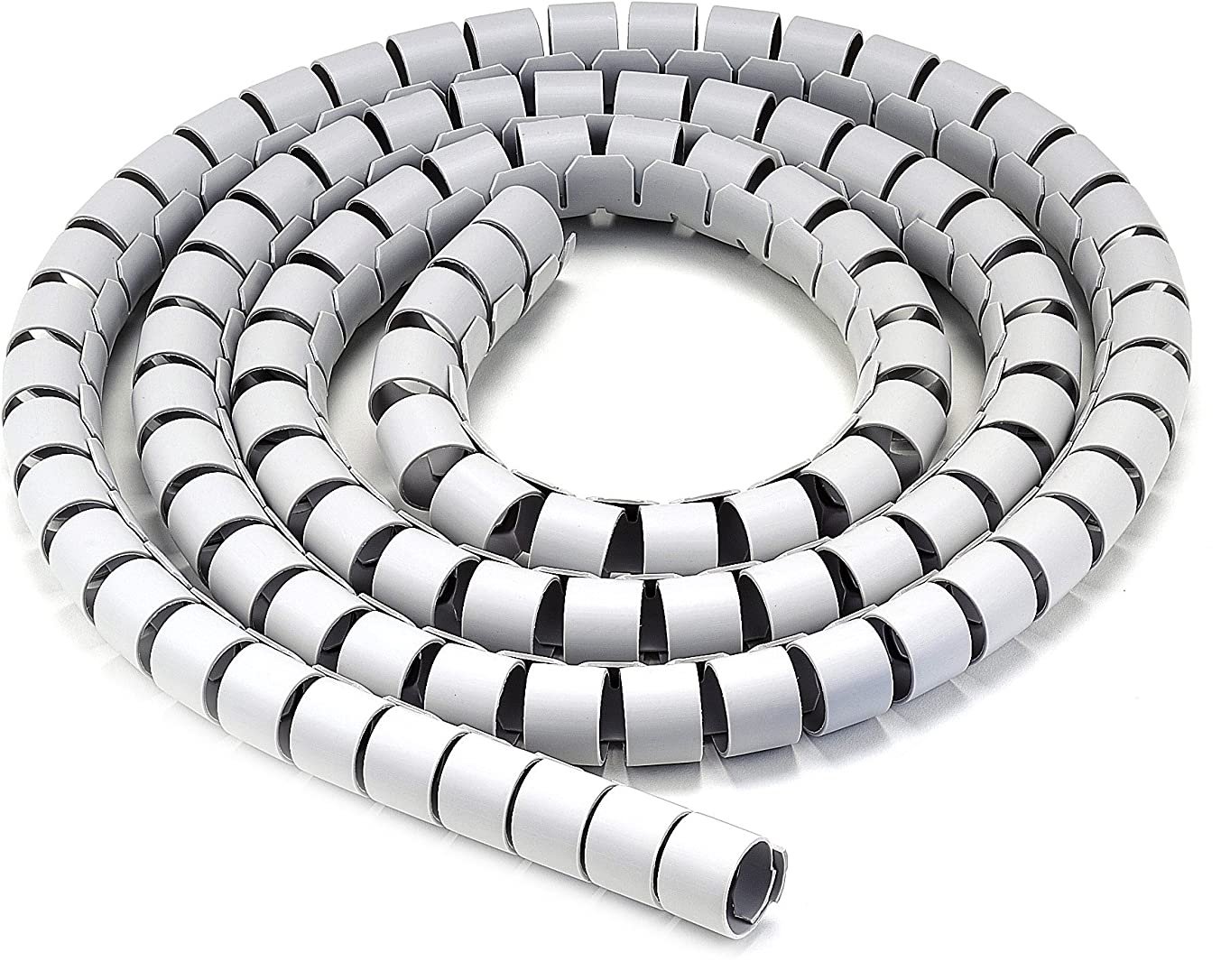 Guaina Raccoglicavi Diametro 20mm a Spirale 30m Grigio TECHLY