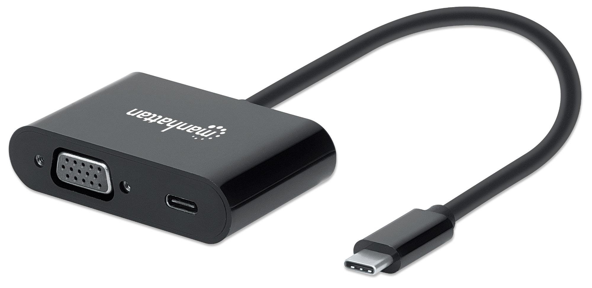 Adattatore Convertitore USB-C™ Maschio VGA Femmina con Power Delivery MANHATTAN
