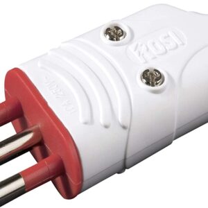 Spina Mobile in Gomma 16A 2P+T 250V Bianco ROSI