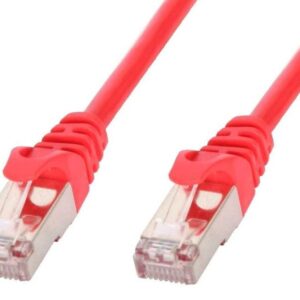 Cavo di rete Patch in rame Cat.6 Rosso SFTP LSZH 0,5m TECHLY PROFESSIONAL