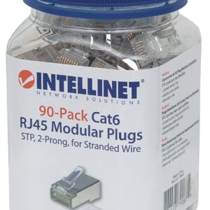 Confezione da 90 Plug Modulari Cat6 RJ45 STP INTELLINET