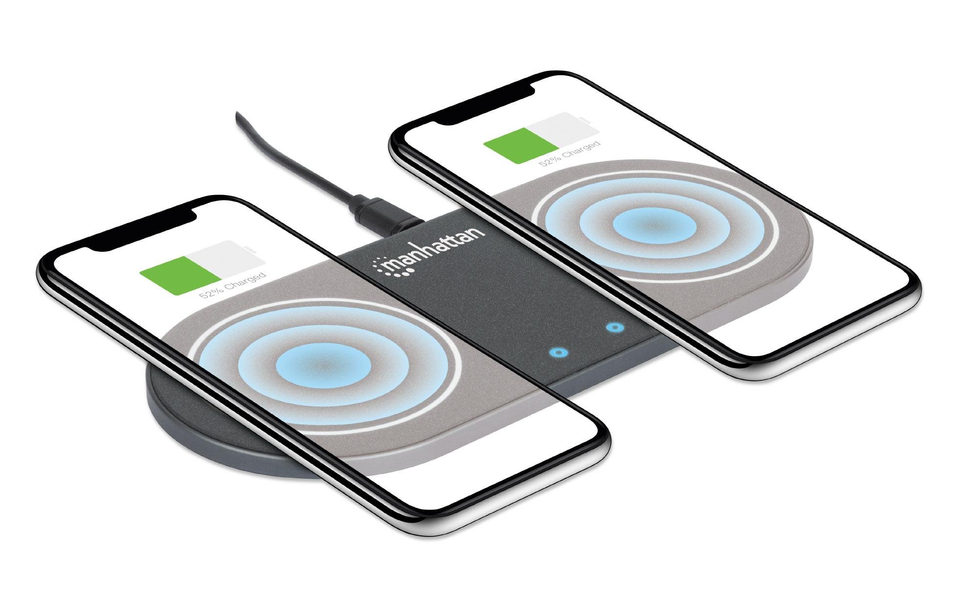 Doppia Stazione di Ricarica Wireless 30W MANHATTAN