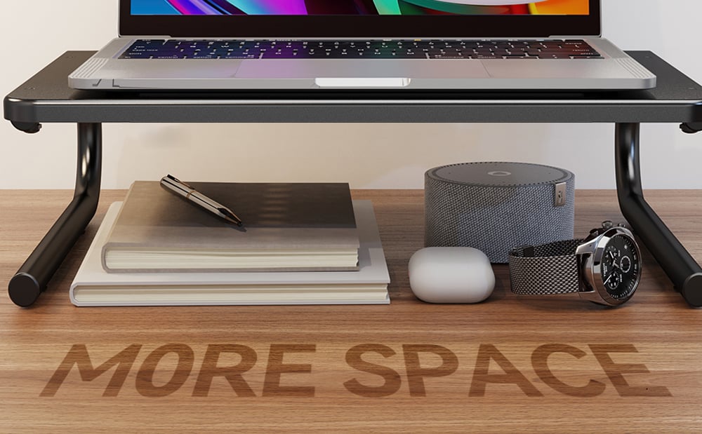 Stand Supporto da Scrivania per Monitor Notebook in Metallo 370mm Nero LOGILINK - immagine 3