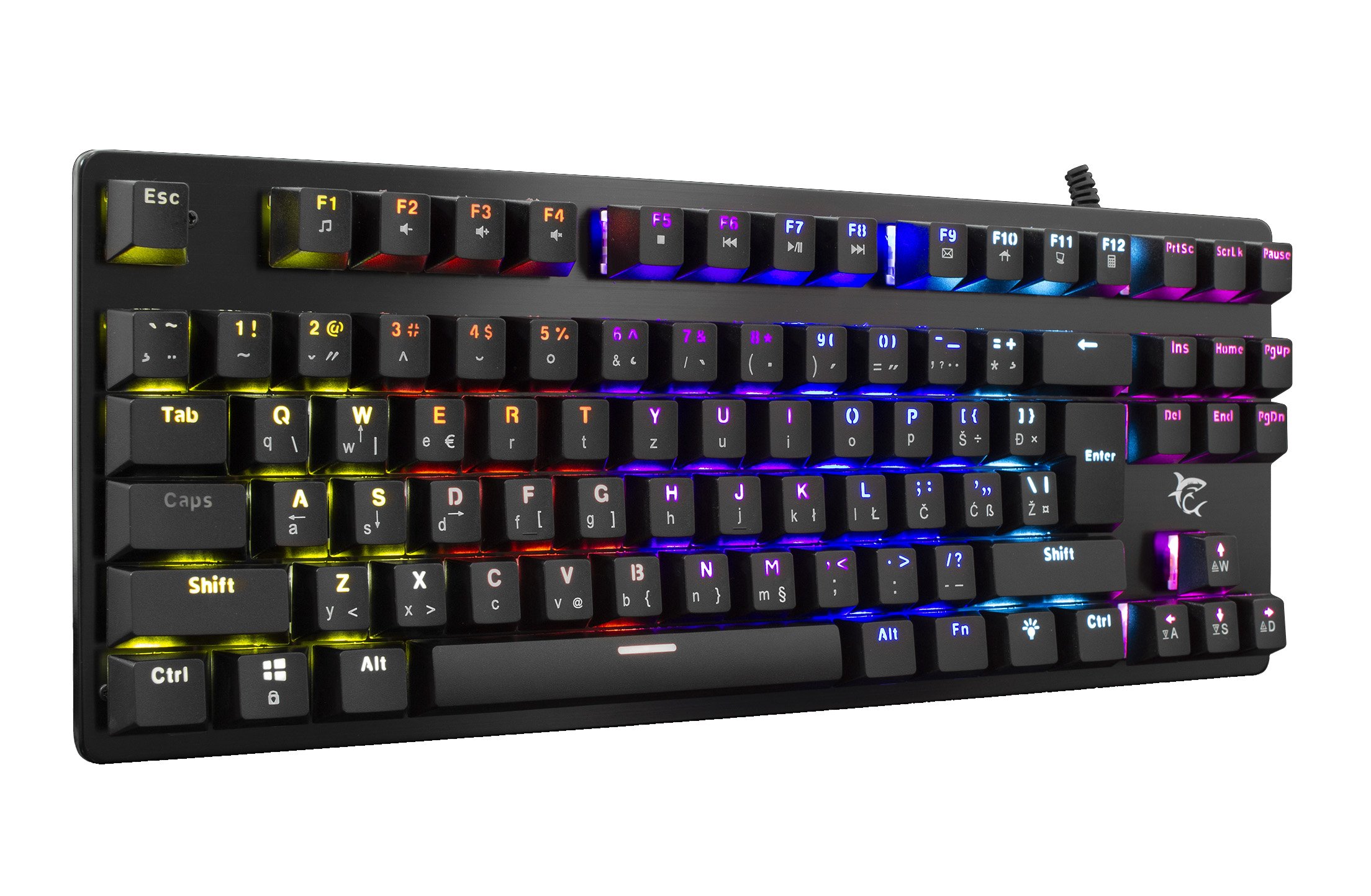 Tastiera Gaming Meccanica in Metallo RGB LED GK-1925 WHITE SHARK - immagine 3