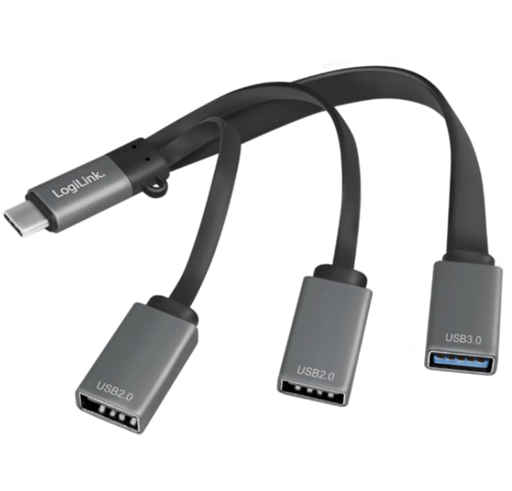 Hub Flessibile USB-C™ SuperSpeed 3 Porte USB3.0 A Femmina Nero LOGILINK - immagine 3