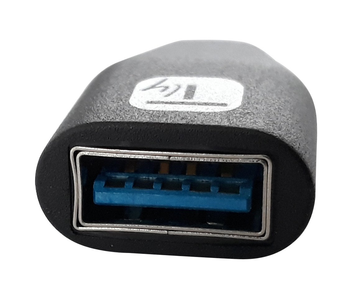 Adattatore Convertitore USB-C™ Maschio a USB-A Femmina OTG Nero TECHLY - immagine 3