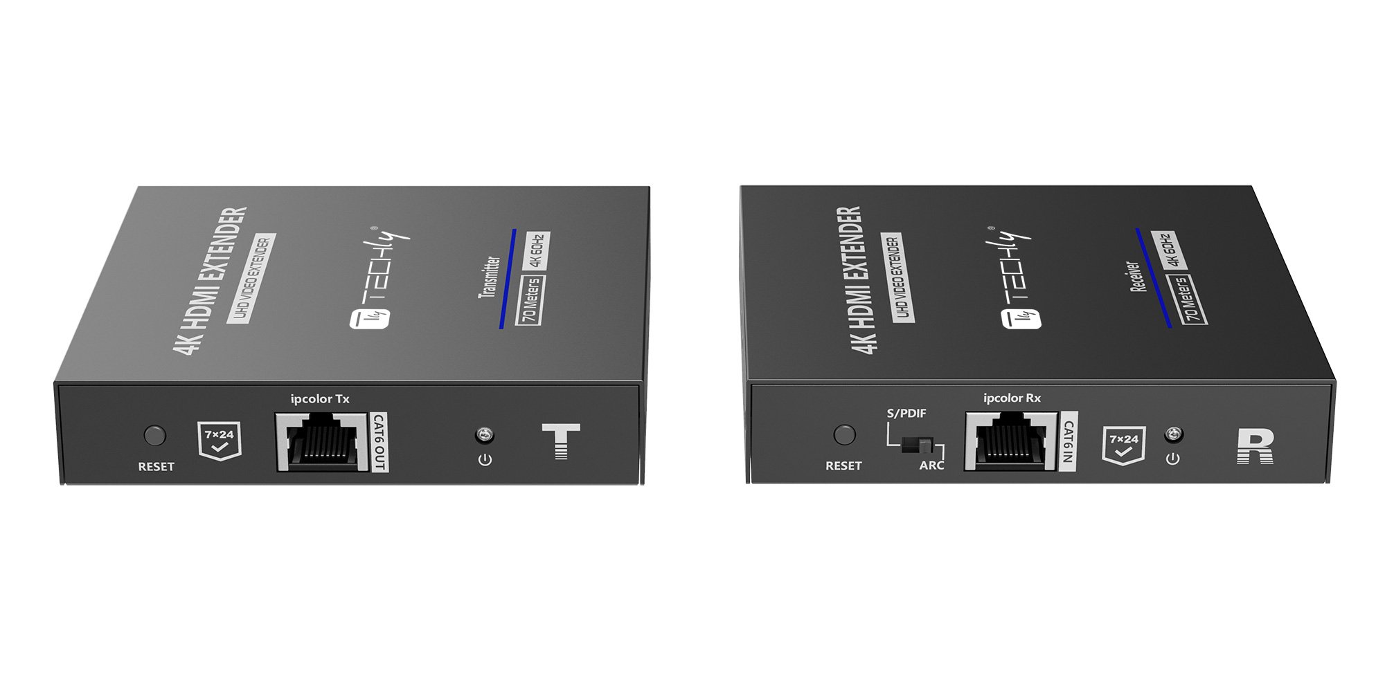 Amplificatore Ripetitore Extender HDMI 4K fino a 70m su Cavo Cat.6/6A/7 TECHLY - immagine 3