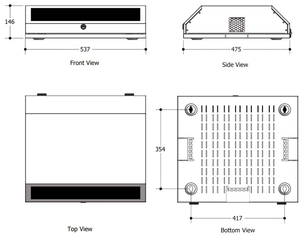 Armadio a muro 19'' 8 Unità Nero TECHLY PROFESSIONAL - immagine 2