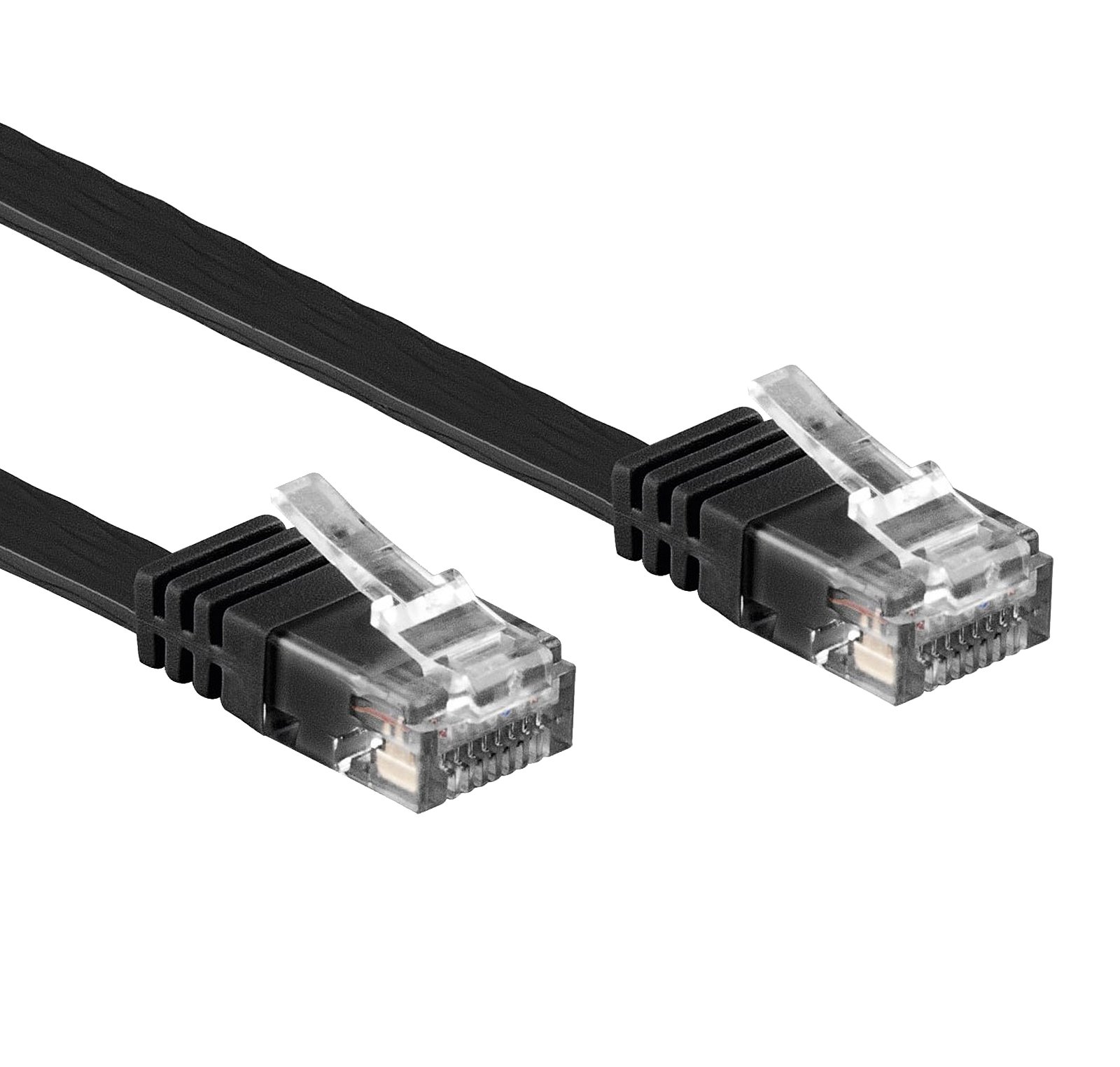Cavo di Rete Patch Flat in Rame Cat.6A UTP 1m Nero TECHLY PROFESSIONAL - immagine 2