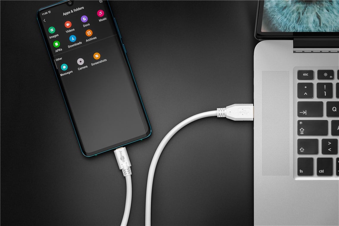 Cavo USB3.0 A Maschio USB-C™ Maschio 0,5m Bianco GOOBAY - immagine 3