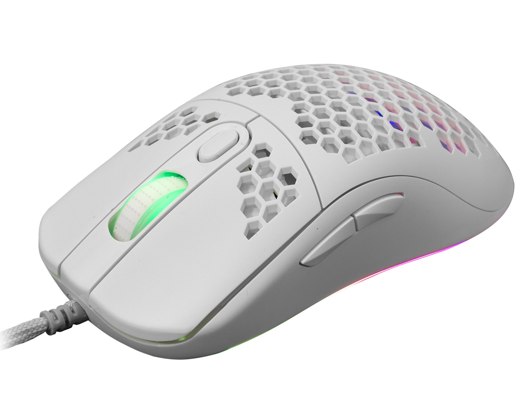 Gaming Mouse Galahad RGB 6400 6D dpi bianco WHITE SHARK - immagine 3