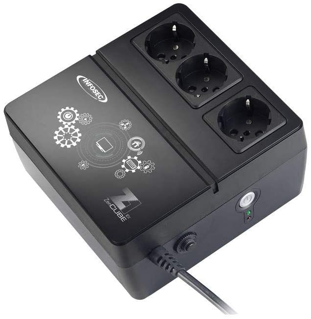 Gruppo di Continuità UPS Z1 600VA CUBE Offline Nero INFOSEC - immagine 3