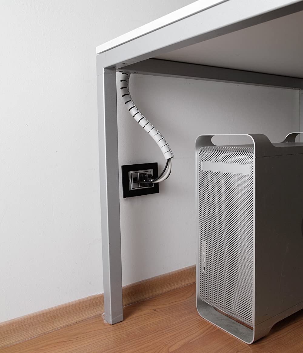 Guaina Raccoglicavi Diametro 20mm a Spirale 30m Grigio TECHLY - immagine 3