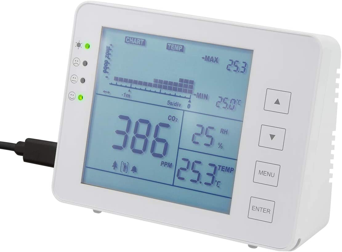 Misuratore di CO2 5000ppm con Allarme Indicatore Temperatura e Umidità LOGILINK - immagine 3