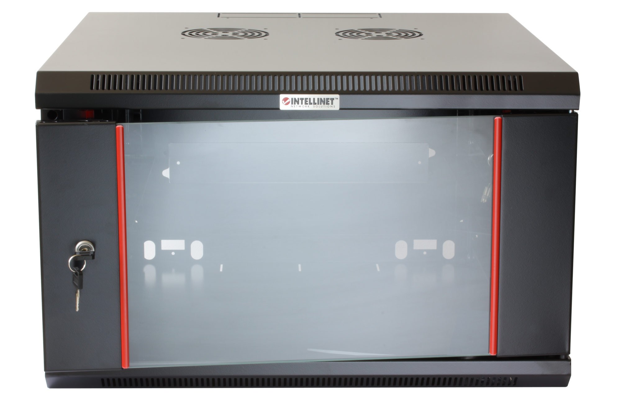 Armadio Rack 19'' a muro 9 unità sezione unica prof. 450 Nero INTELLINET - immagine 3