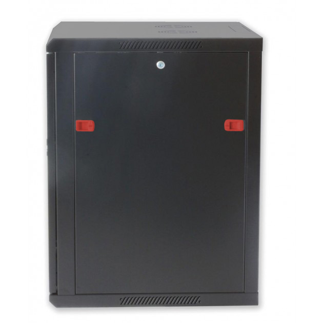 Armadio Rack 19'' a muro 12 unità sezione unica prof. 450mm Nero INTELLINET - immagine 3