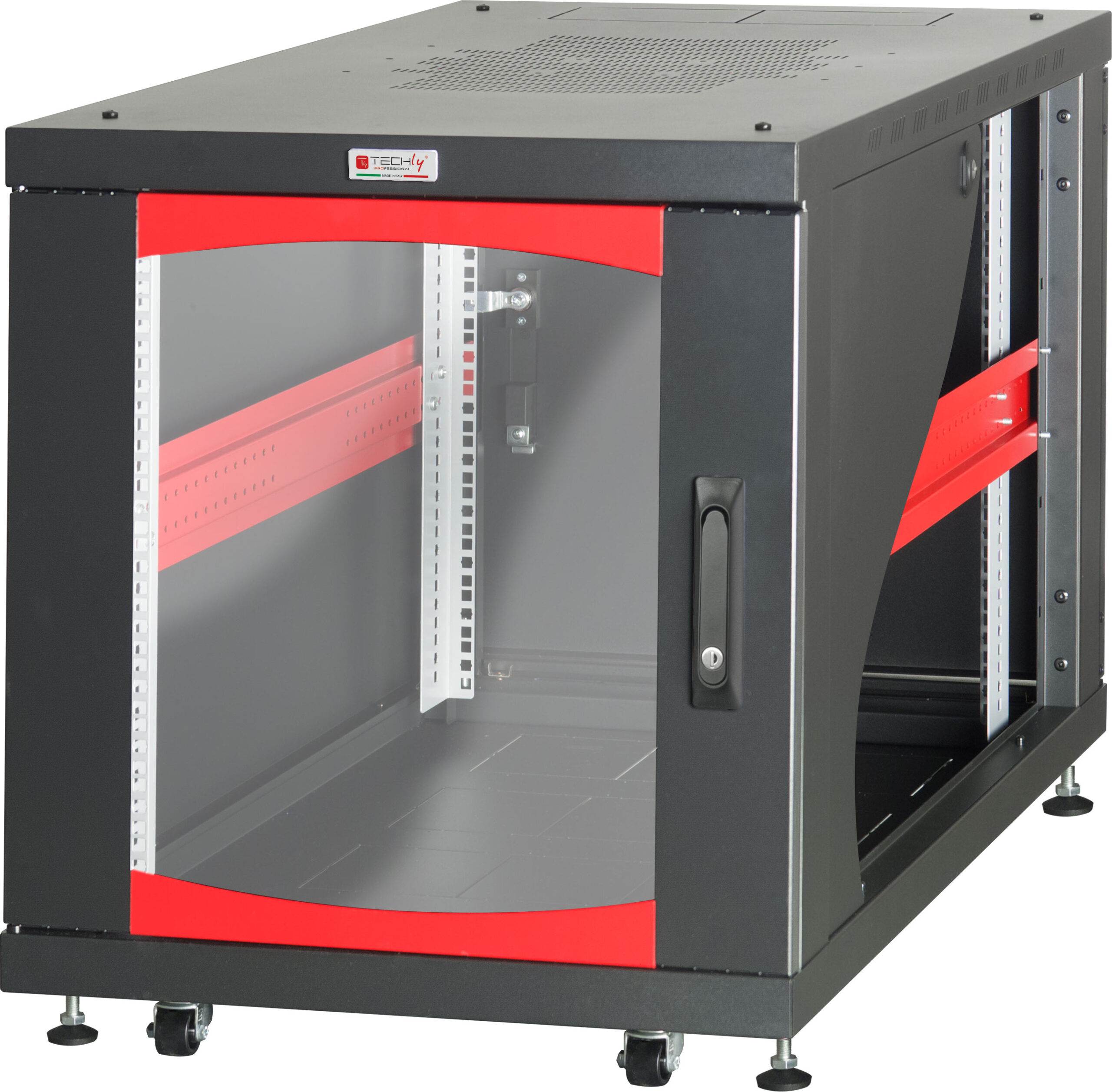 Armadio Server Rack 19'' 600x1000 12 Unità Nero da sotto-scrivania TECHLY PROFESSIONAL - immagine 3