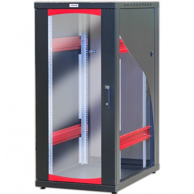 Armadio Server Rack 19'' 600x1000 20 Unita' Nero Grigliato serie IdealNET INTELLINET - immagine 3