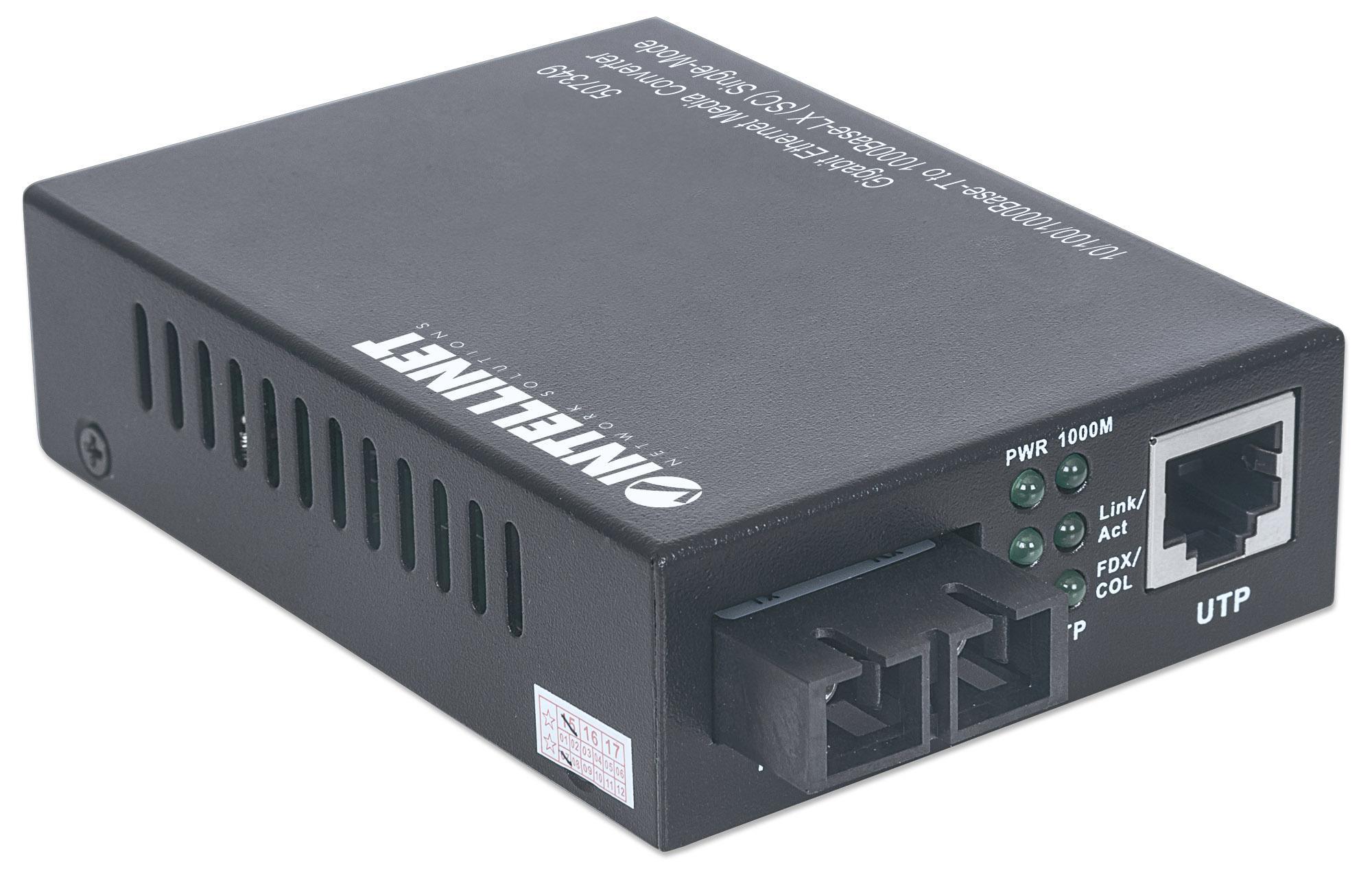 Media Converter Gigabit Ethernet Monomodale INTELLINET - immagine 3