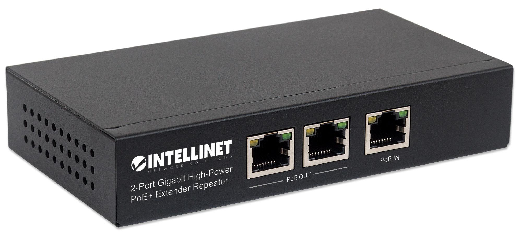 Ripetitore PoE+ Extender ad alta potenza 2 porte Gigabit INTELLINET - immagine 3