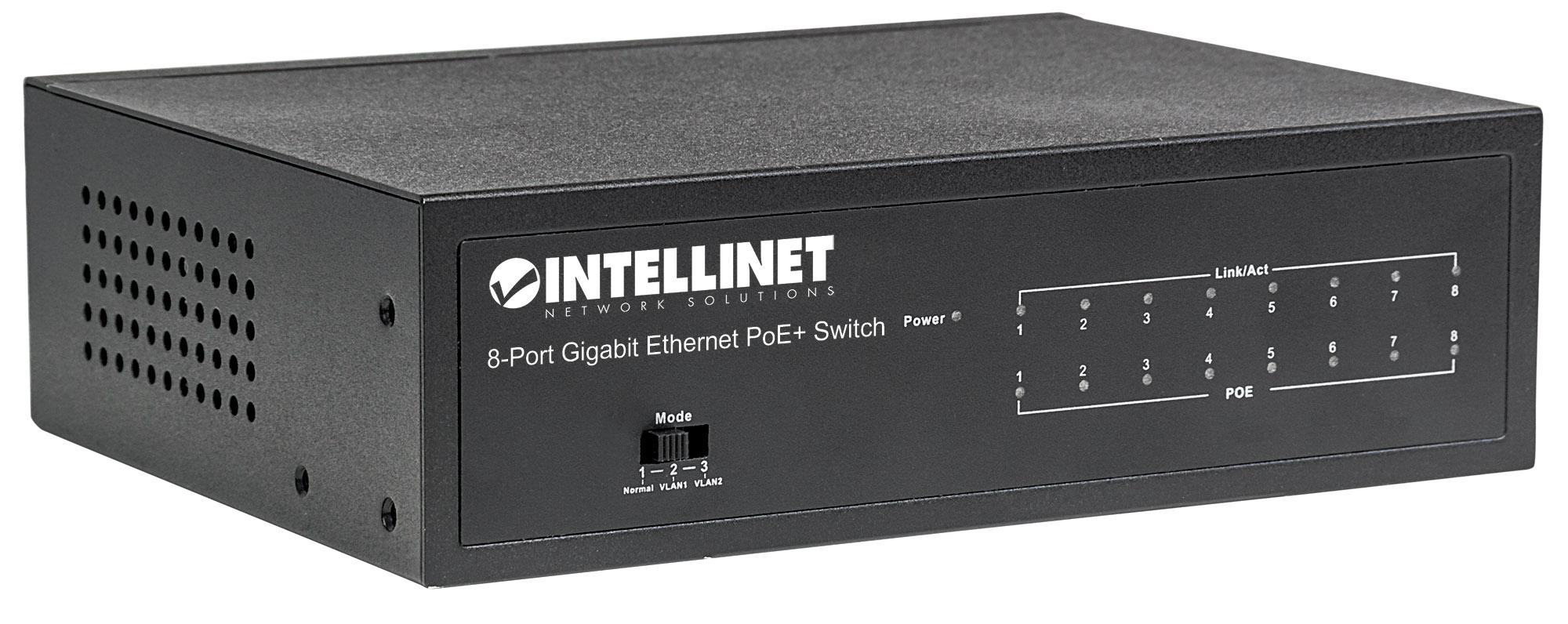 Switch Gigabit Ethernet 8 Porte PoE+ INTELLINET - immagine 3