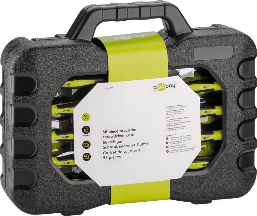 Kit Valigetta 58 Cacciaviti di Precisione GOOBAY - immagine 2