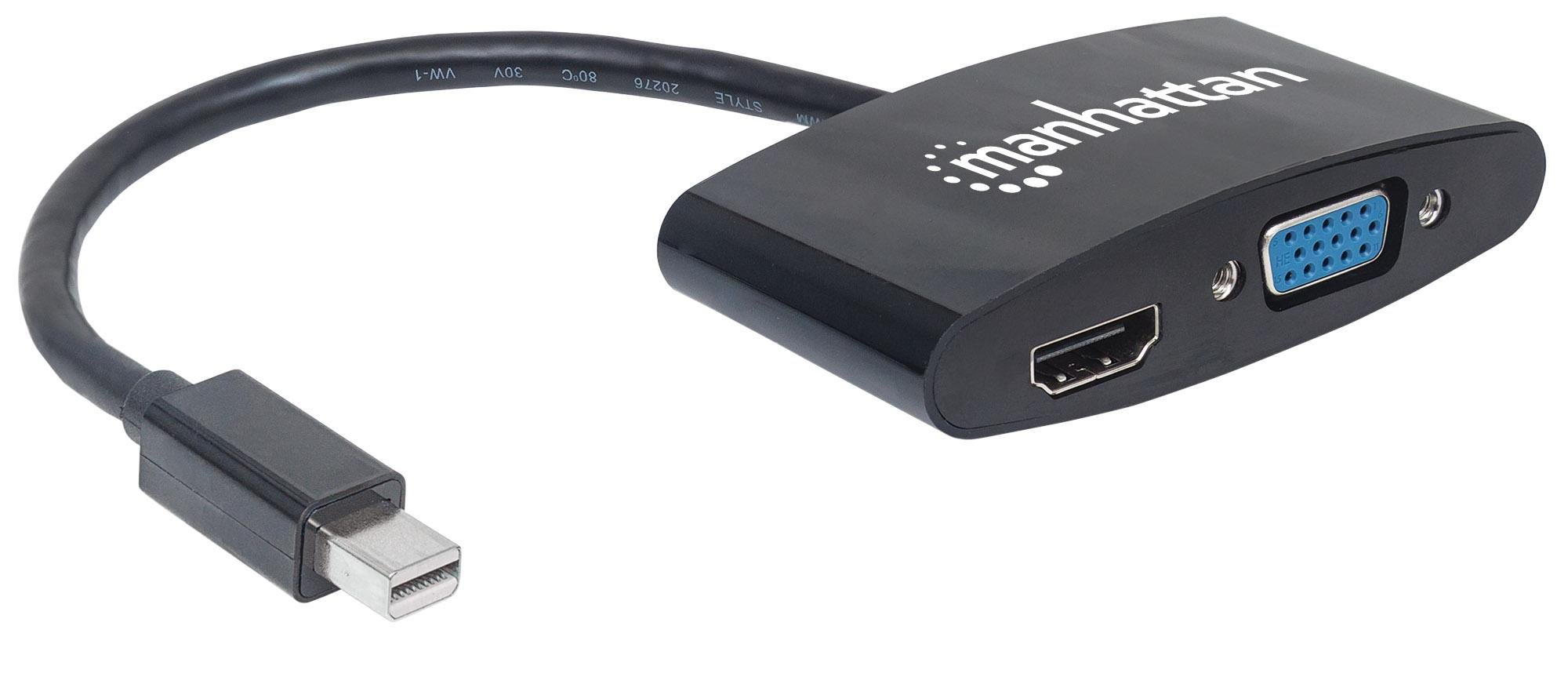 Adattatore Mini DisplayPort 2-in-1 4K HDMI VGA MANHATTAN - immagine 3