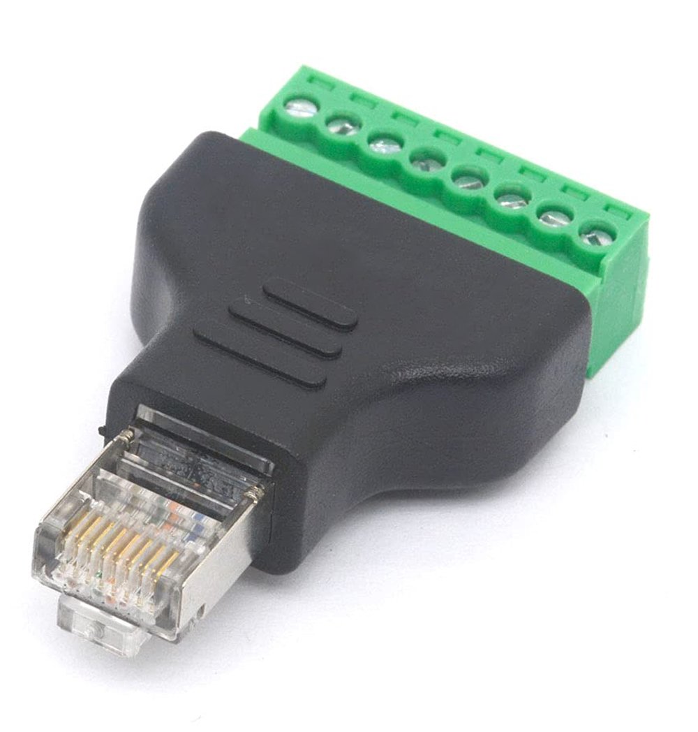 Adattatore Connettore RJ45 Maschio Terminal Block 8 pin TECHLY - immagine 3