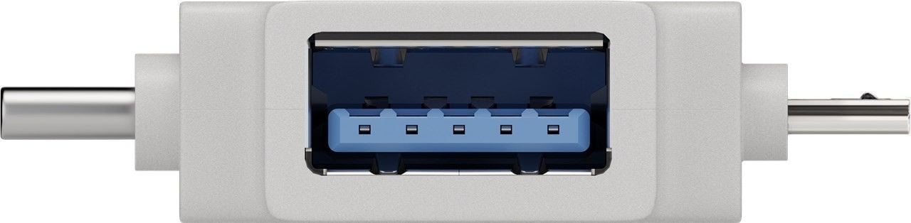 Adattatore a T USB-A, Micro-B e USB-C™ Bianco GOOBAY - immagine 3