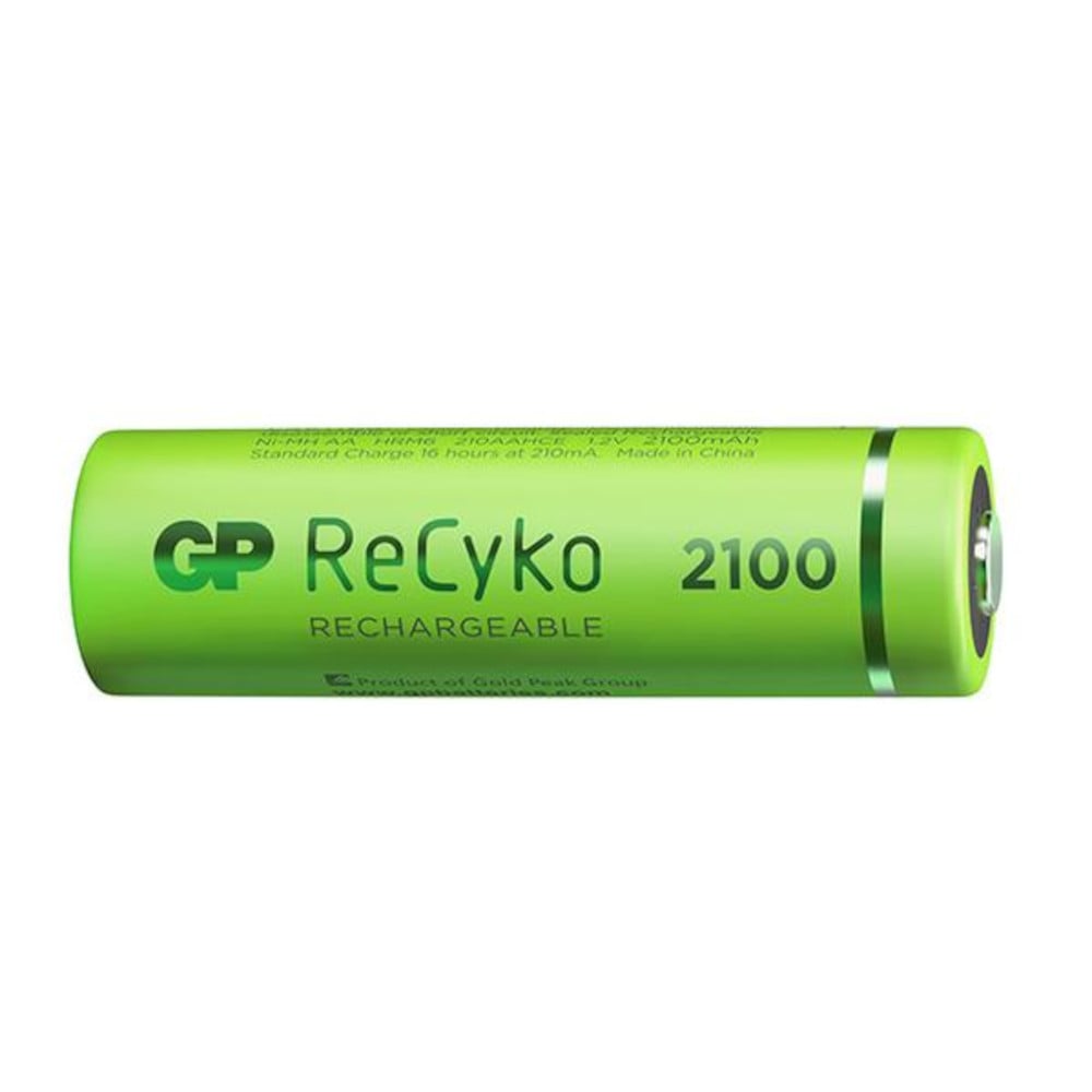 Blister 4 Batterie Ricaricabili AA Stilo 2100mAh GP ReCyko GP BATTERIES - immagine 3