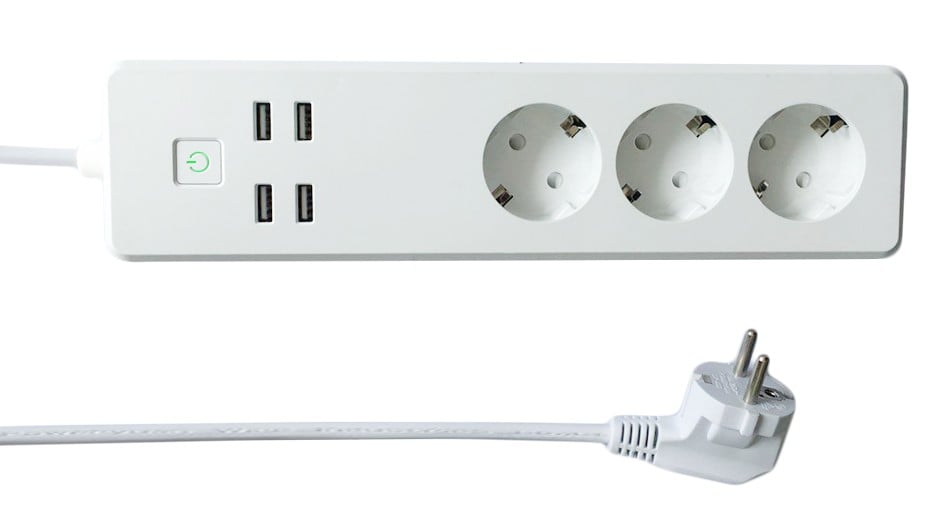Multipresa Intelligente 3 Prese Schuko 4 USB Controllo Vocale, R4028 WOOX - immagine 3