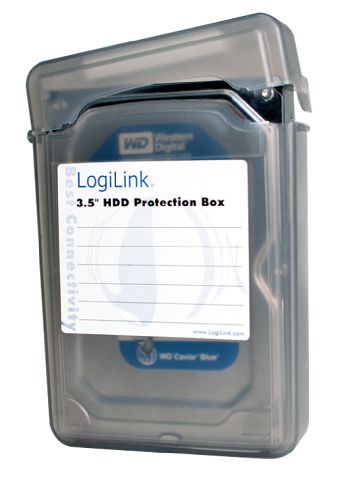 Scatola di Protezione per 1 HDD 3,5'' Nero Trasparente LOGILINK - immagine 3