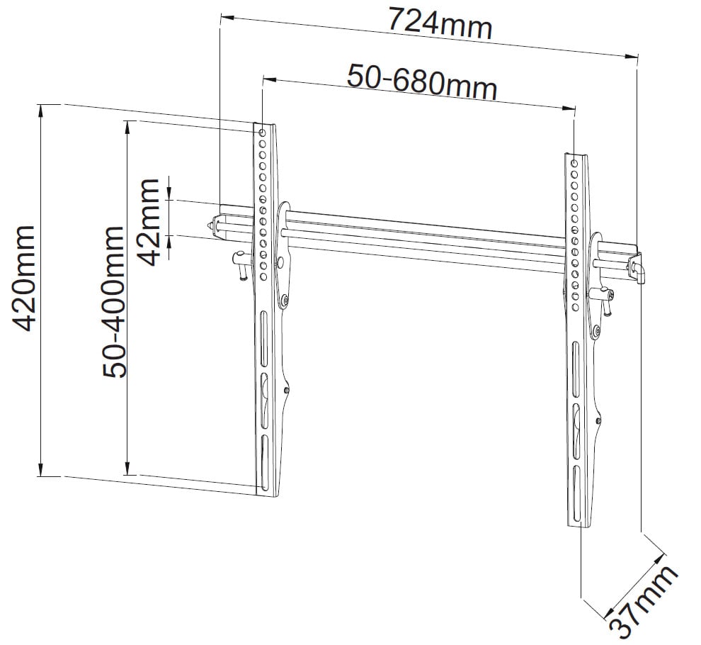 Staffa a Muro Inclinabile TV LED LCD 40-65'' TECHLY - immagine 3