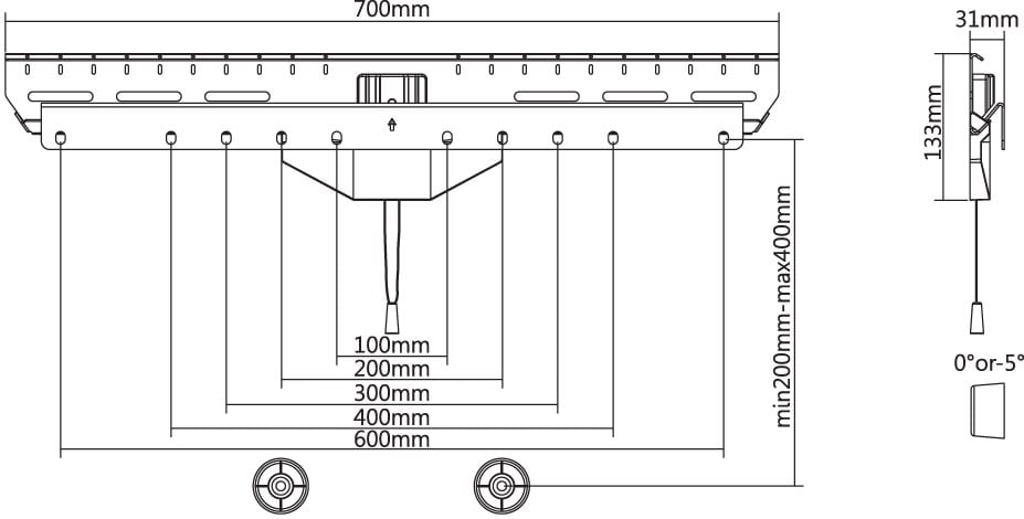 Staffa a muro fissa TV LED LCD 37-80'' TECHLY - immagine 3